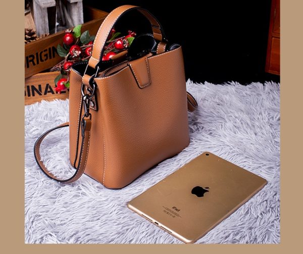 Leather bucket bag - 图片 7