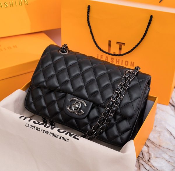 Diamond grid single shoulder crossbody bag - 图片 10